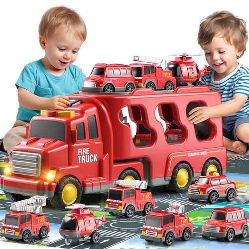 Lkw feuerwehrauto mit - in,